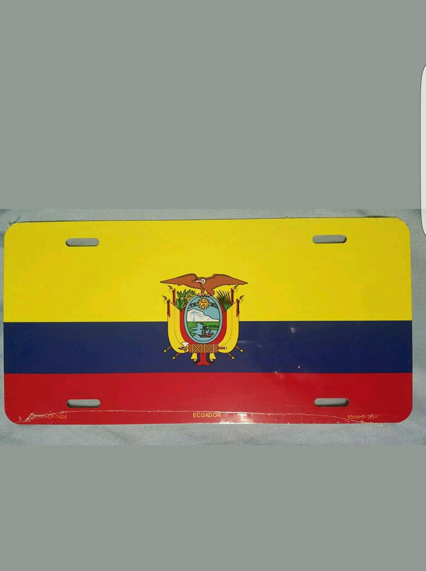 Ecuador Aluminum Car Auto Tag Novelty License Plate