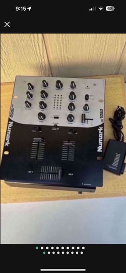 Numark DM1050 DJ 2 Channel Vintage Mixer DM 1050 W Power Cord Works Turns On CB3 