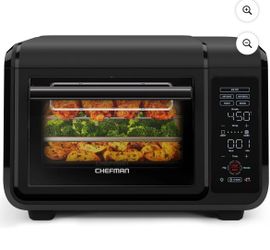 Chefman EasyAir 15 Qt. Toaster Oven Air Fryer, 5 Cooking Functions & 450°F Max Temperature – Black