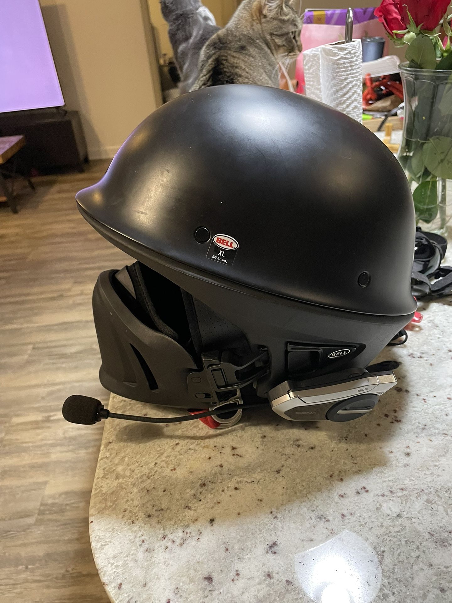Bell Rogue Helmet XL with Sena Bluetooth.