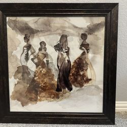 Elegant Framed Fashion Art – Neutral Tones 