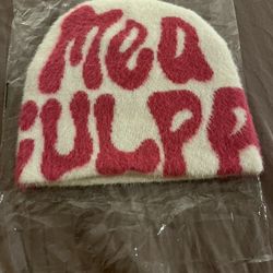 Fur Mea Culpa Hat  Hot Pink & White 
