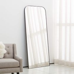 Crate & Barrel Edge Black Arch Floor Mirror 32"x76"