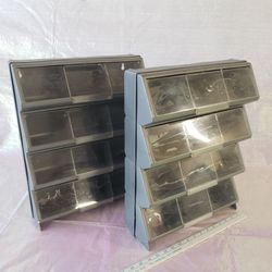Small Parts Organizer Cabinet Set of 2