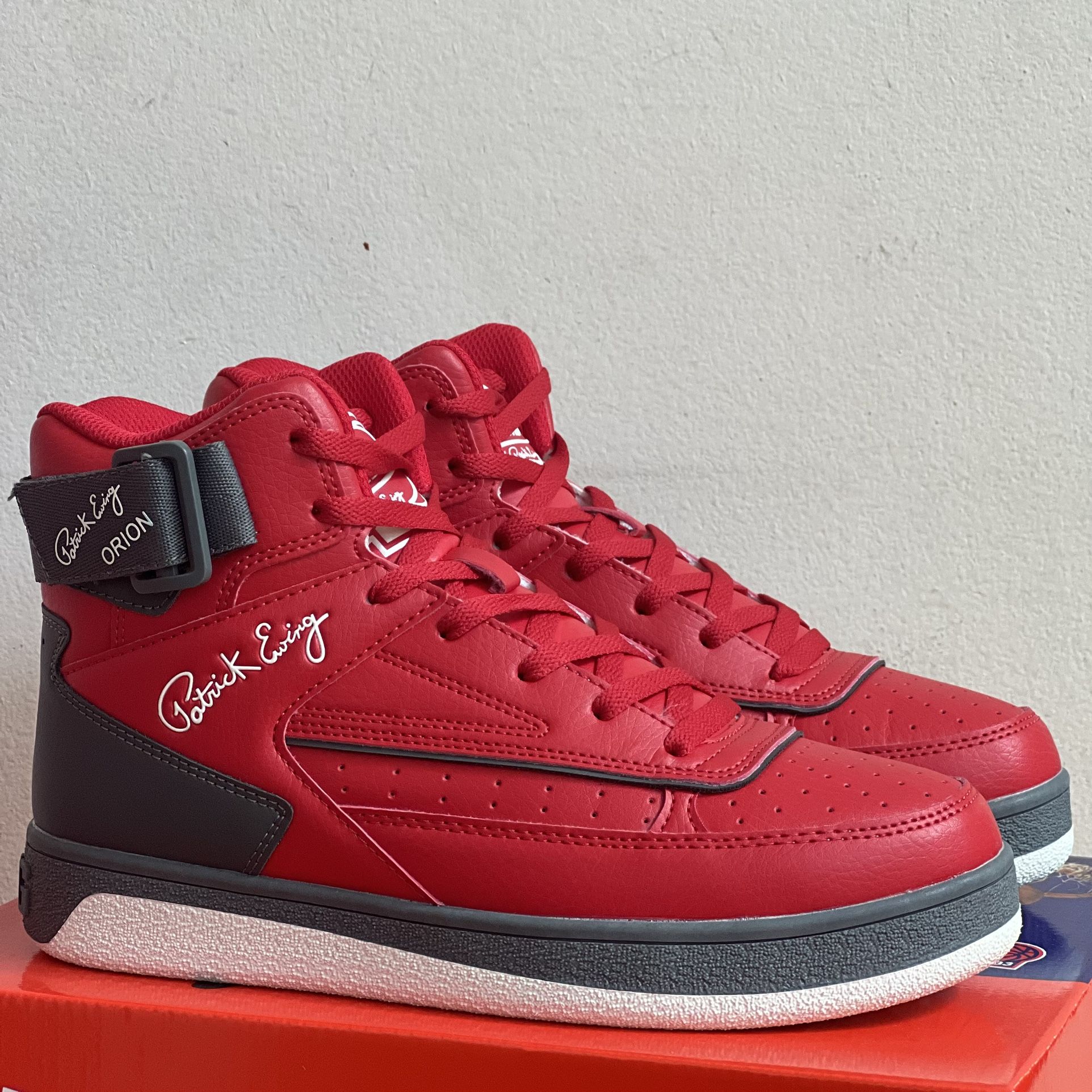 Patrick Ewing Orion Strap Red/Grey/White Basketball Shoes 1RBE003 604