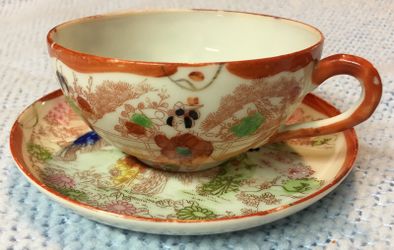 Oriental porcelain China cup and saucer