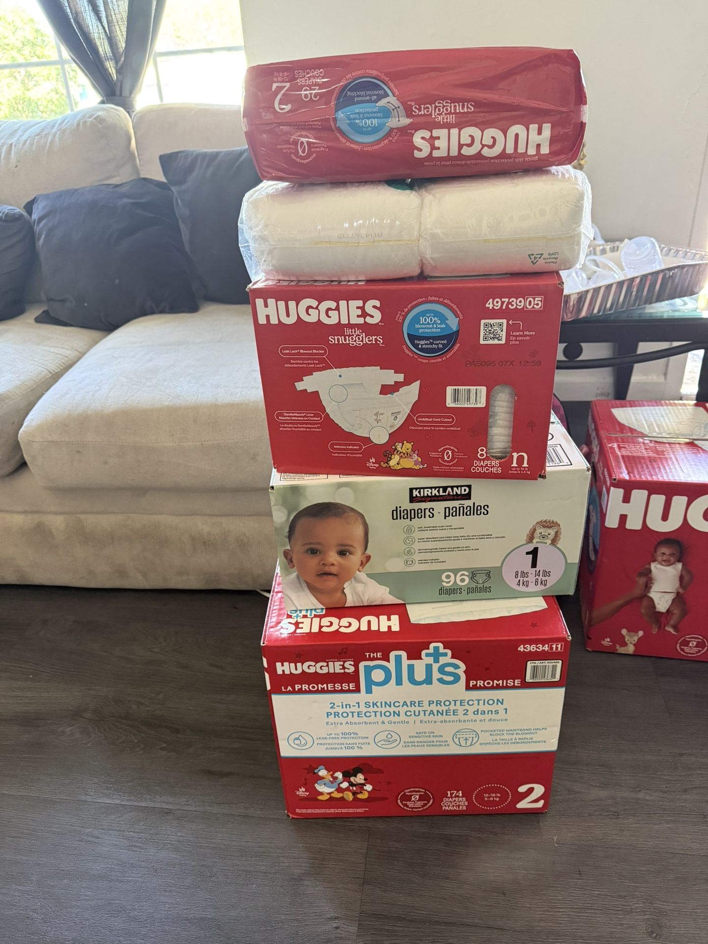 Diapers Size Newborn, 1 And 2