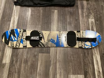 SportsStuff Snow Ryder Hardwood Snowboard with Velcro Bindings,