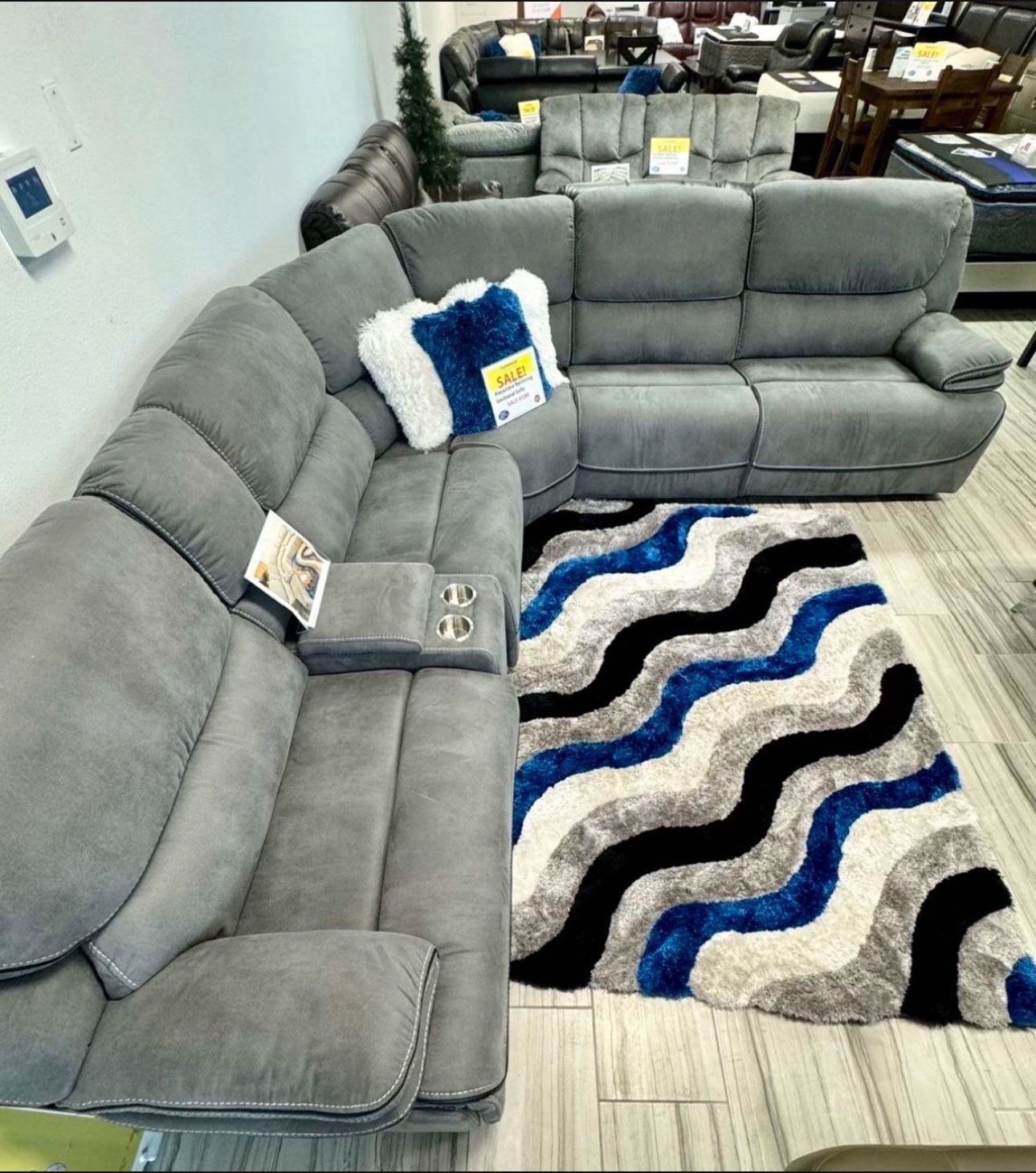 COMFY NEW ALEJANDRA RECLINING SECTIONAL SOFA ON SALE ONLY $1599. IN STOCK SAME DAY DELIVERY 🚚 EASY FINANCING