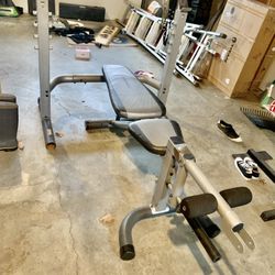 Squat Rack/Bench Rack. NO BENCH, BAR, OR WEIGHTS INCLUDED.