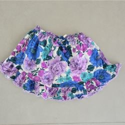 Zimmermann Girls Floral Skirt with Purple and Blue Accents Size 4