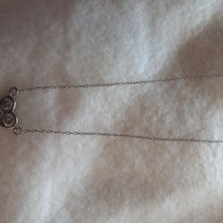 925 STARLING SILVER  19 "" INCHES    HEART ❤ LOVE NECKLACE 