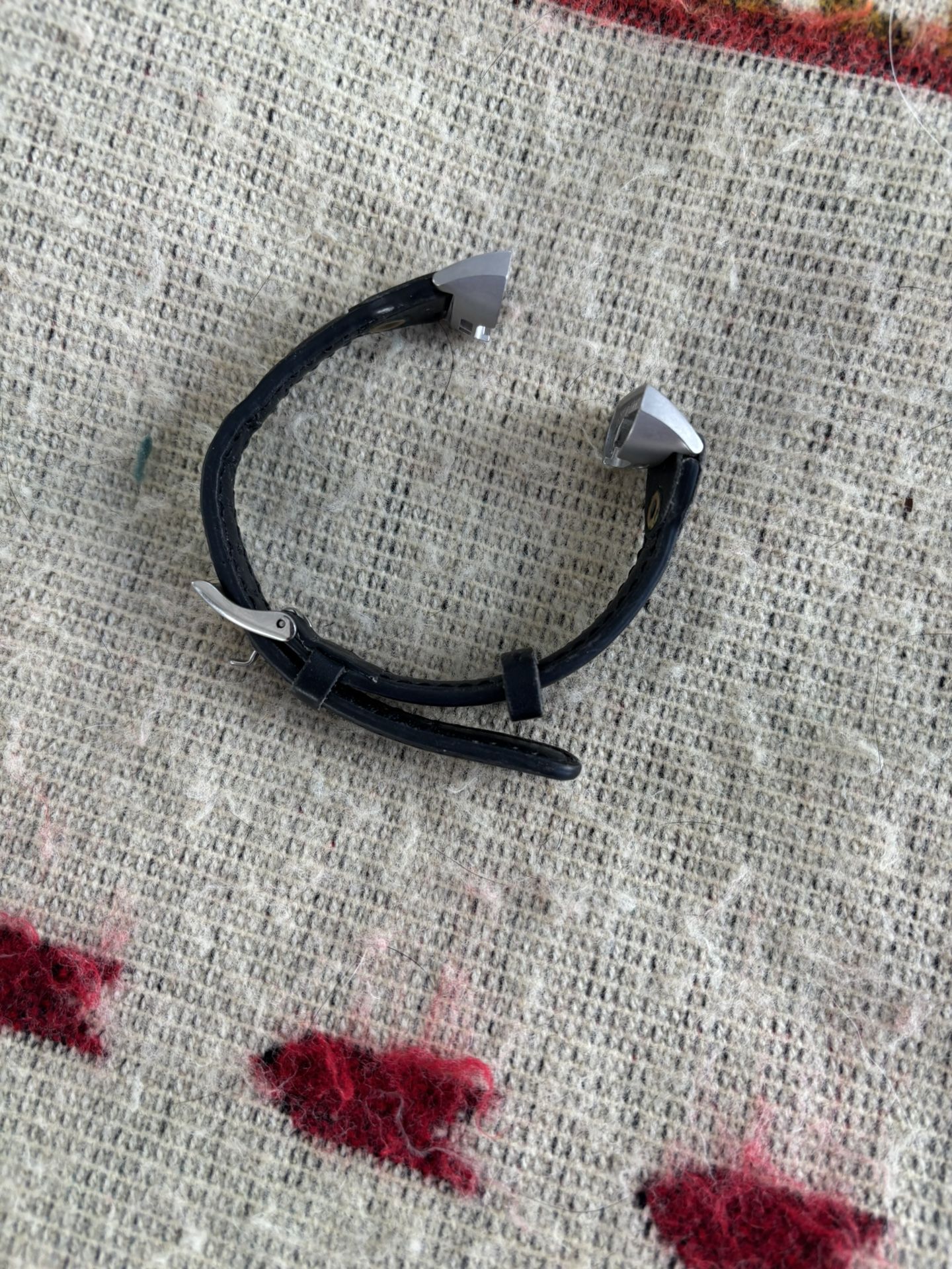 Fitbit Charge 3 Black Leather Watch Band