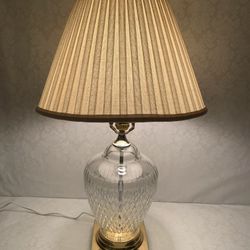 Vintage Hollywood Regency Crystal Lamp 