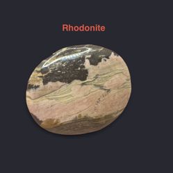 Rhodonite Genuine Palm Stone from Madagascar 42.8g  RARE