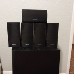 Onkyo Powered Subwoofer And Speakers 