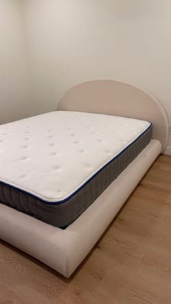 Queen Velvet Curved Arched Base, 6-Inch Thickness Headboard, 5 Inch Fully Round Cushioned Foam