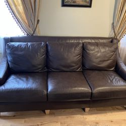 Thomasville Large Genuine Leather Couch
