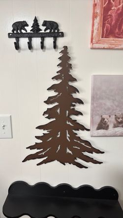 Black And Brown Forest Metal Decor