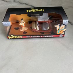 Flintmobile with Fred Flintstone Diecast Figurine "The Flintstones" "Hollywood Rides" Series 1/32 Diecast Model Car by Jada