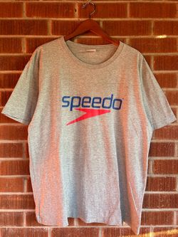 Vintage Speedo Big Logo Gray Swim T-shirt