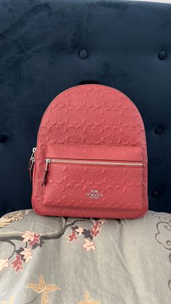 Brand New Red Coach Embossed Leather Backpack ! Great Valentines Gift! 