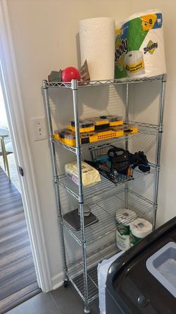 Metal shelves