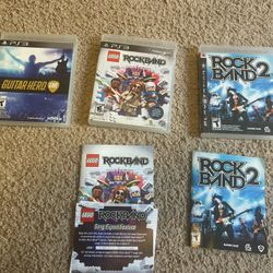 PS3 Guitar Hero Rockband Game Bundle