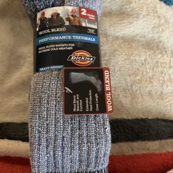 Dickies Wool Blend Performance Socks 2 Pair Nwt