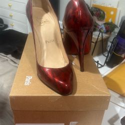 Christian Louboutin Red Patent Leather Heels 