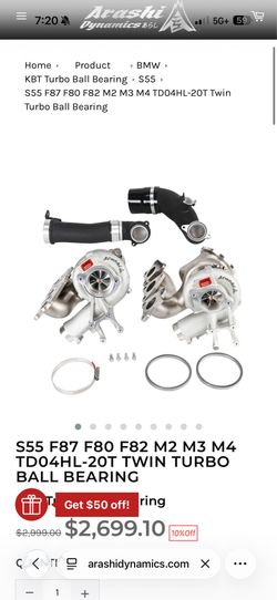 Stage 3 turbos for BMW F8X S55