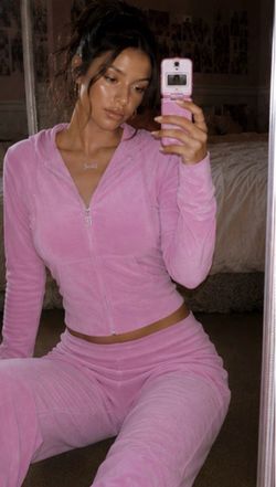 Size S Juicy Couture Velour Tracksuit Floral Bloom Purple