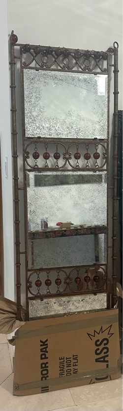 Tall Decorative Mirror with Bronze-Tone Metal Frame $30 or best offer