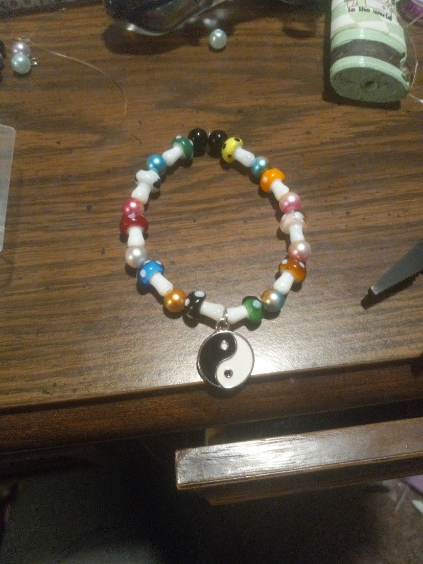 Yin And Yang Mushroom Bracelet