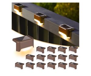 SOLPEX Solar Deck Lights Outdoor 16 Pack, Step Light Waterproof,Warm White Led Solar lights for Outdoor Stairs, Step, Fence, Yard, Garden, Patio and P