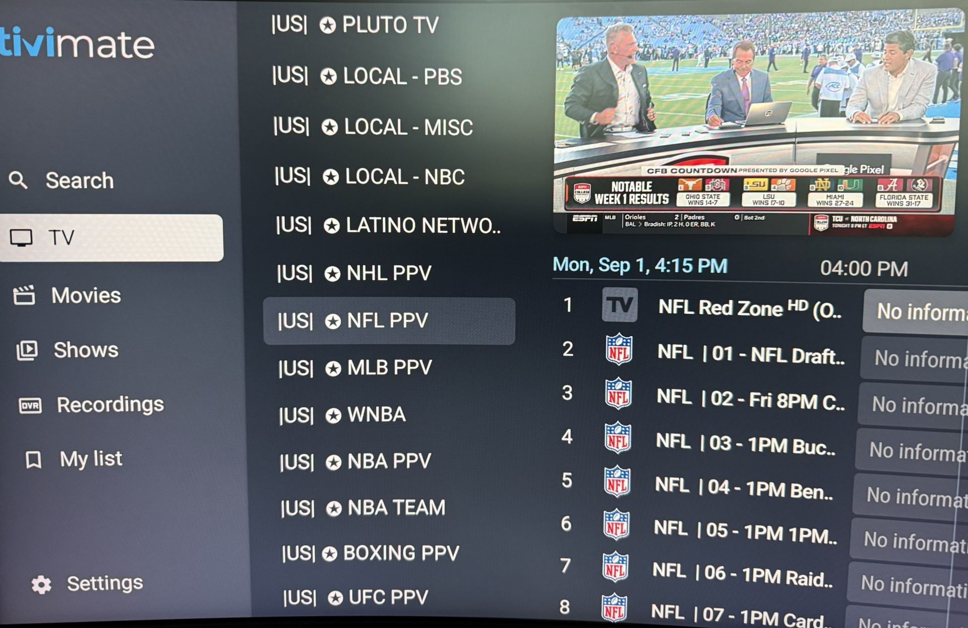 ONN 4K Plus 12 months Live TV VOD PPV Tivimate Google TV 16GB 2GB RAM Voice