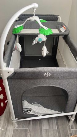 Nest to Nugg Baby Playard with Mobile
