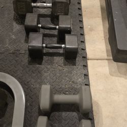 Weight Dumbells - Pairs of 40lb 25lb 20lb