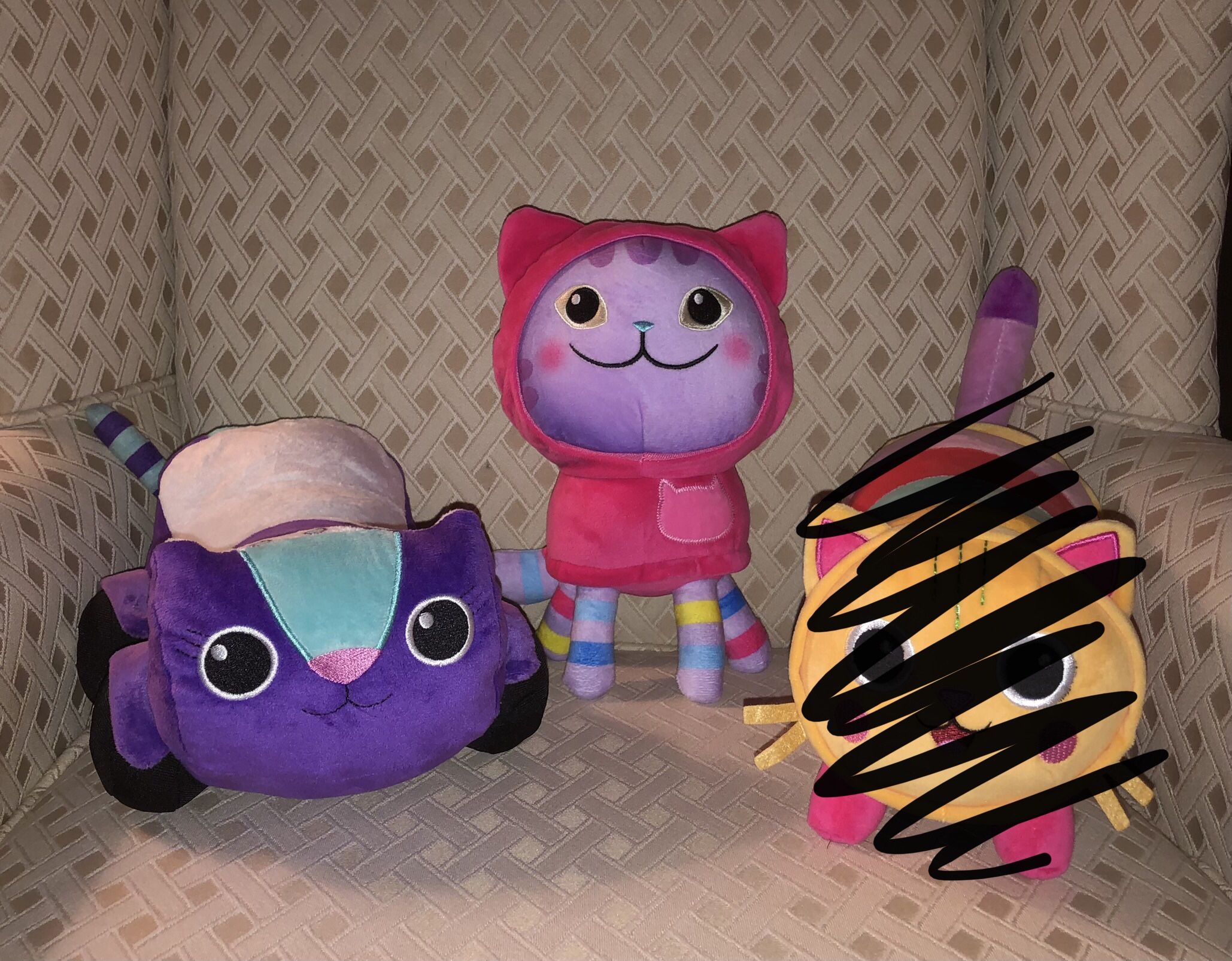 New (2) RARE Carlita and DJ Catnip plush set from Gabby's Dollhouse
