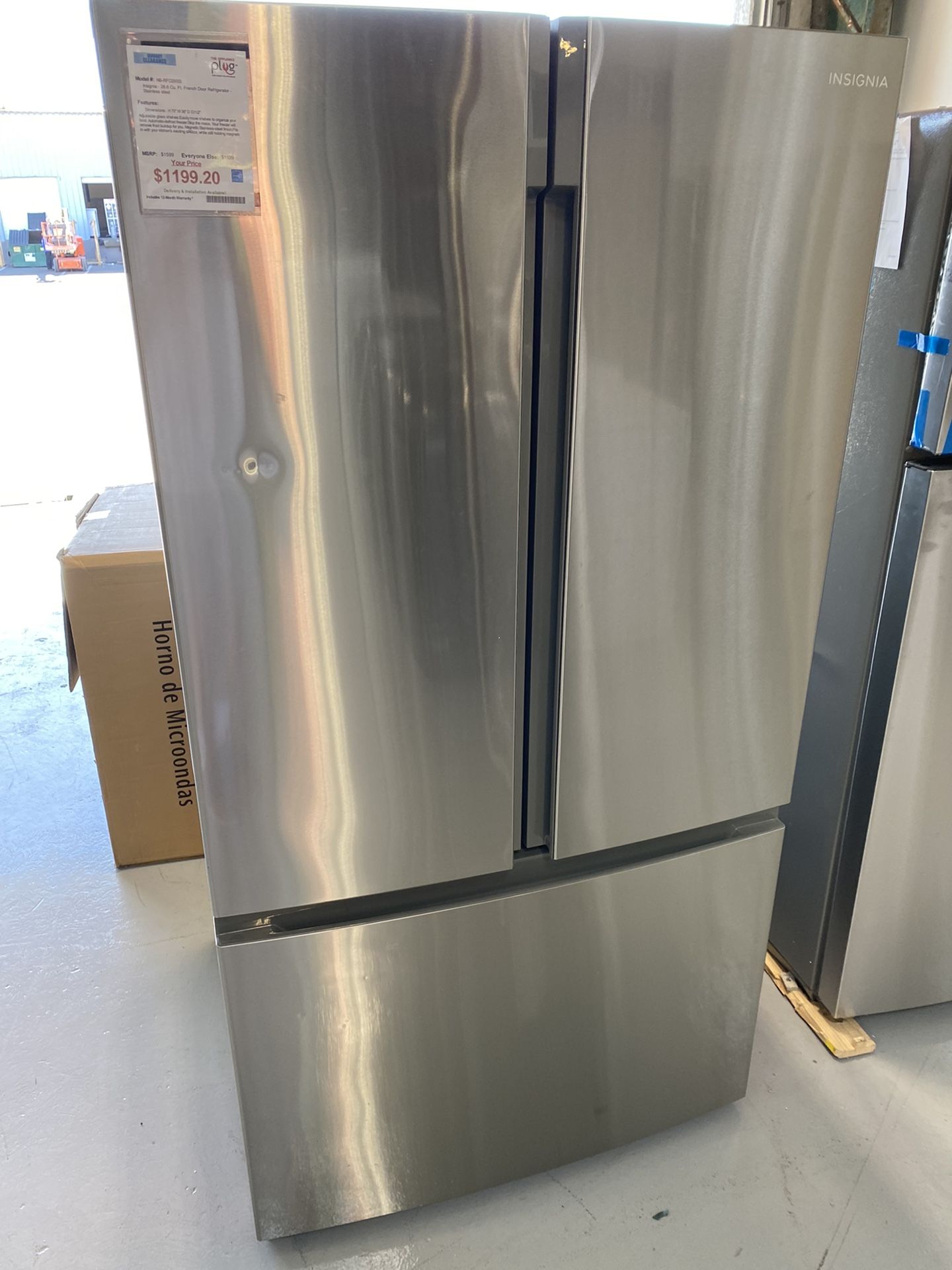 Insignia Stainless Steel 26.6 Cu. Ft. French Door Refrigerator