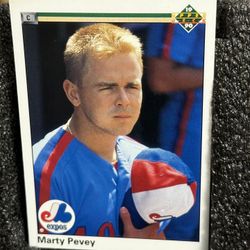 1990 Marty Pevey Montreal Expos Upper Deck Baseball Card # 628