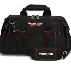 WORKPRO 16-inch Close Top Wide Mouth Tool Storage Bag 