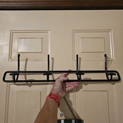 Coat Jacket Towel Hanger Rack Entry Way Metal Bronze Brown
