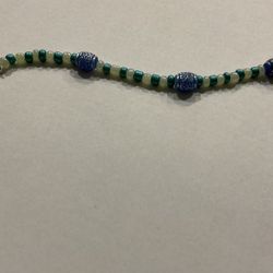 Washed White Turquoise And Special Beaded Bracelet 