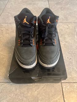 Air Jordan 3 Black Orange Sneakers