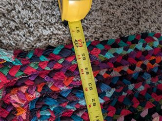Multicolor Braided Fabric Rag Rug