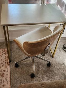 White & Gold Desk
