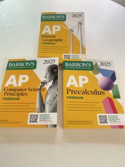 Barron’s AP Precalculus, Computer Science Principles, Human Geography (Premium 2025)