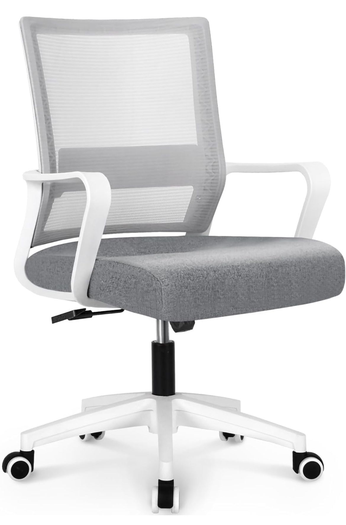White & Gray Office Chair Mesh