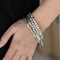 Metro Materials Silver Bracelet - Paparazzi Accessories